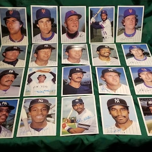 1981 Topps 5 X 7 Cards Mets and Yankees Complete Set Man Cave 20 Cards
