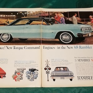 1965 Rambler Classic 2 page Ad from 1964 Life Magazine