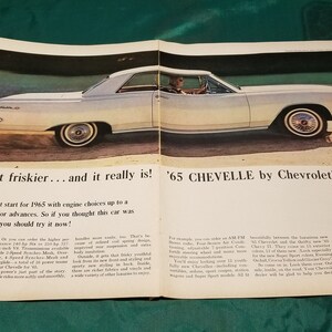 1965 Chevrolet Malibu SS 2 page Ad from 1964 Life Magazine