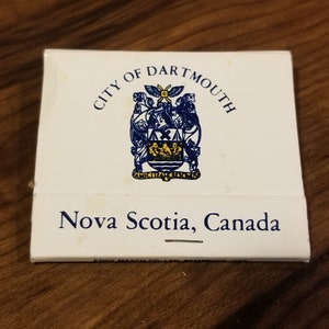 Vintage City of Dartmouth , Nova Scotia, Canada Matchbook 30 Strike