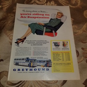 Greyhound Bus Ad from 1955 Life Magazine