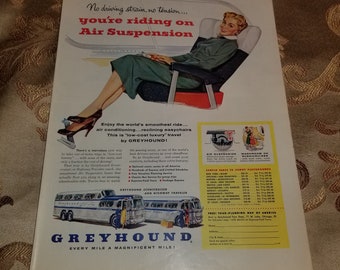 Greyhound Bus Ad from 1955 Life Magazine