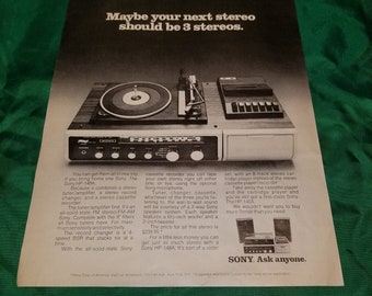 Sony Stereo Ad from 1972 Life Magazine