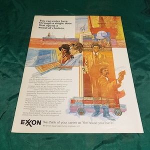 Ebony Magazine March 1981 Exxon Ad