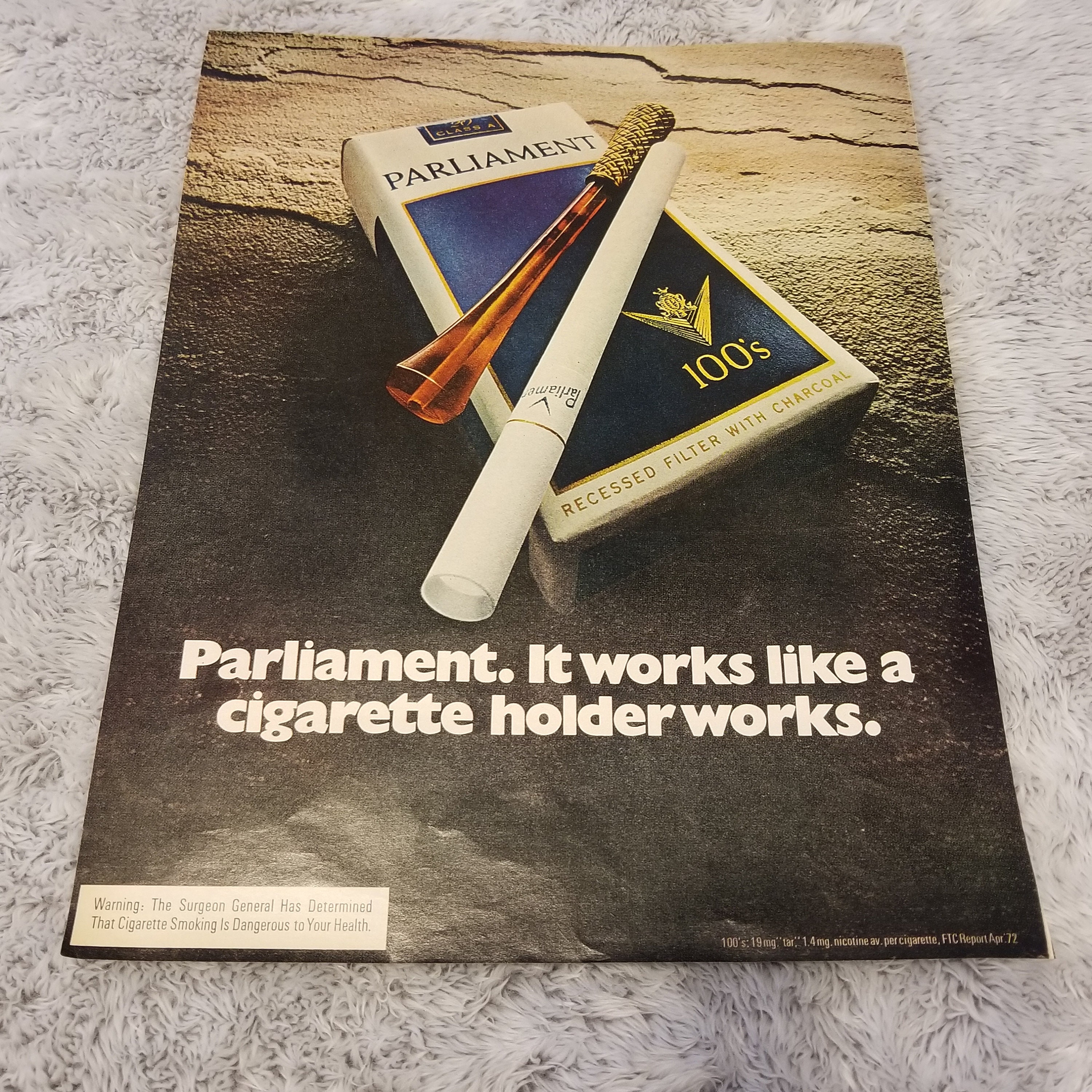 Vintage Parliaments Cigarettes Ad From a 1972 Life Magazine