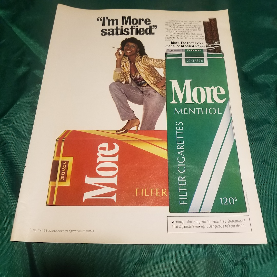 Ebony Magazine March 1981 More Cigarette Ad