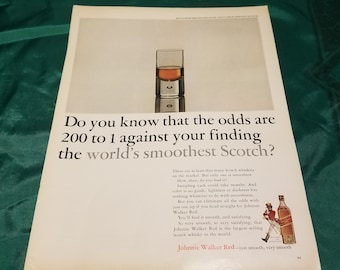 Johnnie Walker Red Whiskey Ad from 1965 Life Magazine