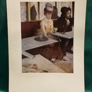 1952 Vintage Degas &quot;Absinthe&quot; Print