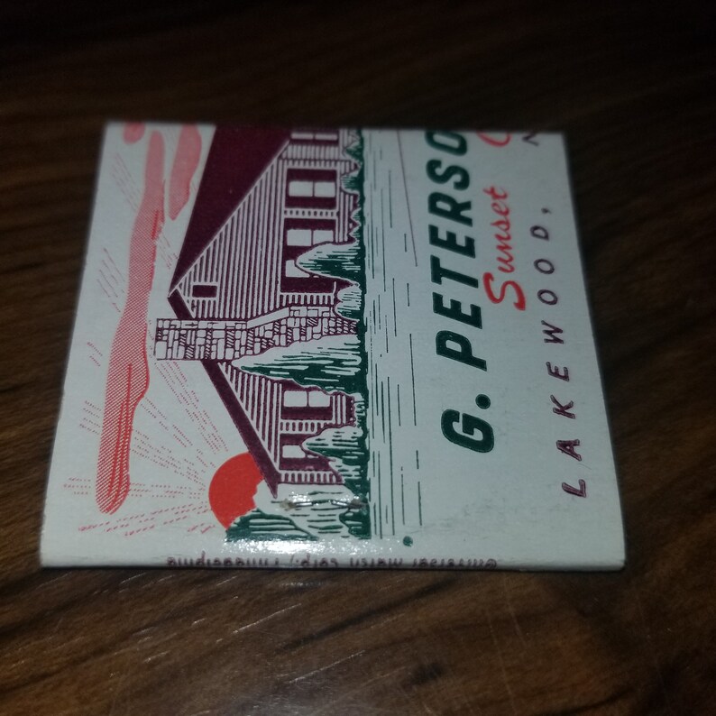 Vintage G. Peterson's Sunset Cabin Restaurant Lakewood NJ Etsy