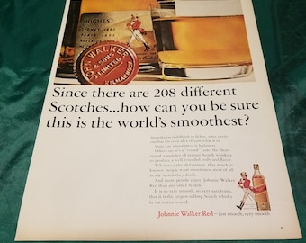Johnnie Walker Red Whiskey Ad from 1964 Life Magazine