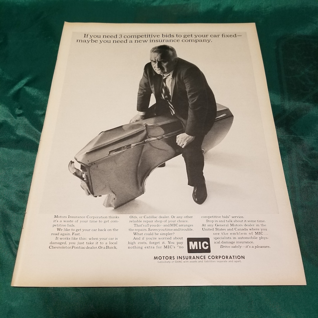 Motors Insurance Corporation Ad From 1966 Life Magazine Etsy