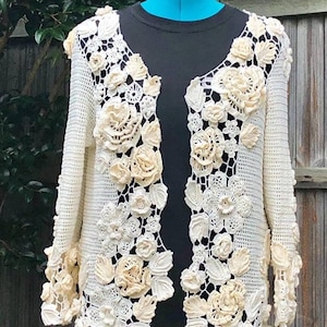 Irish crochet coat