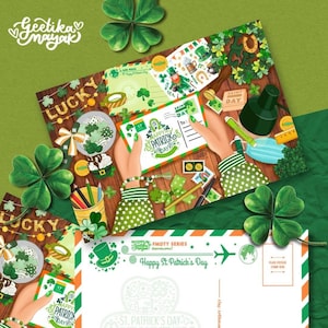 FMDTYS - St. Patrick es Day Desk Szene | Set von 5 oder 10 Postkarten