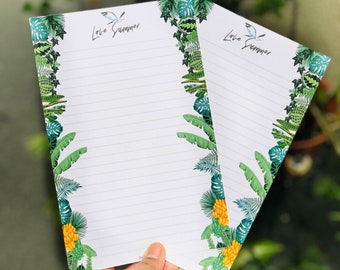 Tropical Summer Paradise Printable Stationery