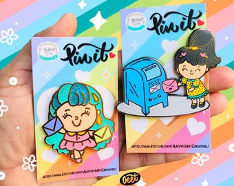Snail Mail Hard Enamel Pins | 2 Designs | Lapel Pin