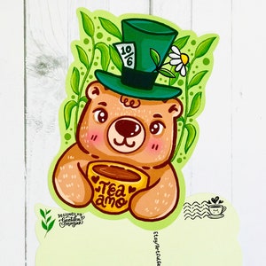 en forme d'ours de Tea Amo | Carte postale découpée
