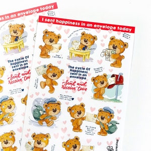 Snail Mail Joy Sticker Sheet | Plezier van het verzenden en ontvangen van mail * Glossy *