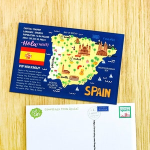 Salutations de l’ESPAGNE Carte carte postale