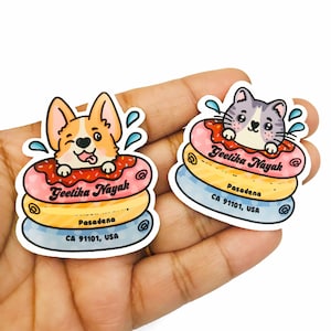 Kawaii Doggo OR Cat address Labels | Kawaii Address Labels