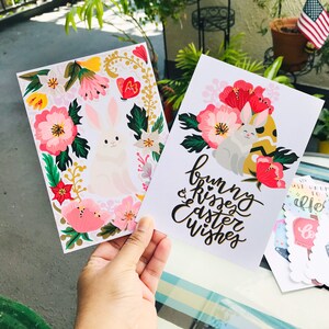Set di due cartoline di Pasqua 5" x 7"