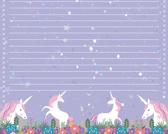 Unicorn Printable Stationery