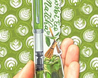 Fountain Pen Stickers (Matcha Pen)