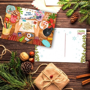 FMDTYS - Kerstbalie Scène | Set van 5 of 10 Ansichtkaarten
