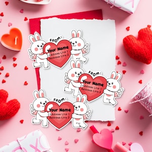 Bunny Love Adressaufkleber