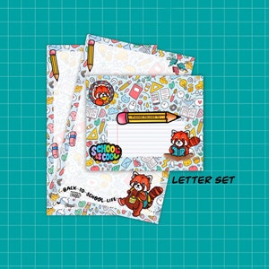 Juego de cartas de regreso a la escuela / Correos lindos / Papelería para escribir cartas