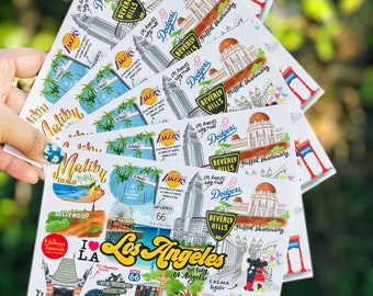 Los Angeles California Landmarks Postcard Set (Set van 5)