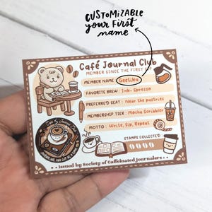 Custom Coffee Journal Sticker | Cafe Journal