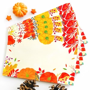 Pumpkins N leaves Envelope Set | Set of 5 Snail Mail Envelopes