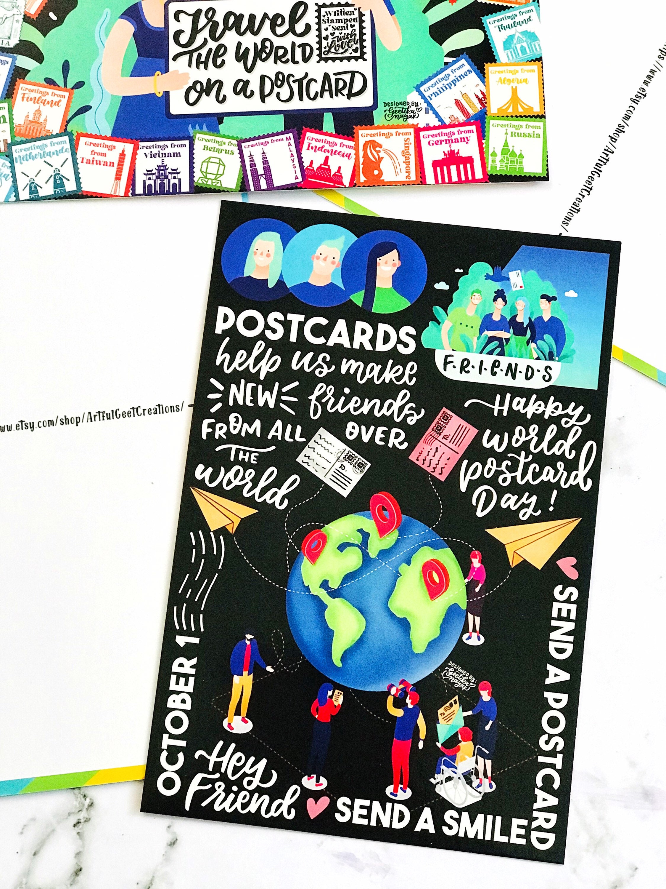World Postcard Day 2021 Postcard Sets Etsy