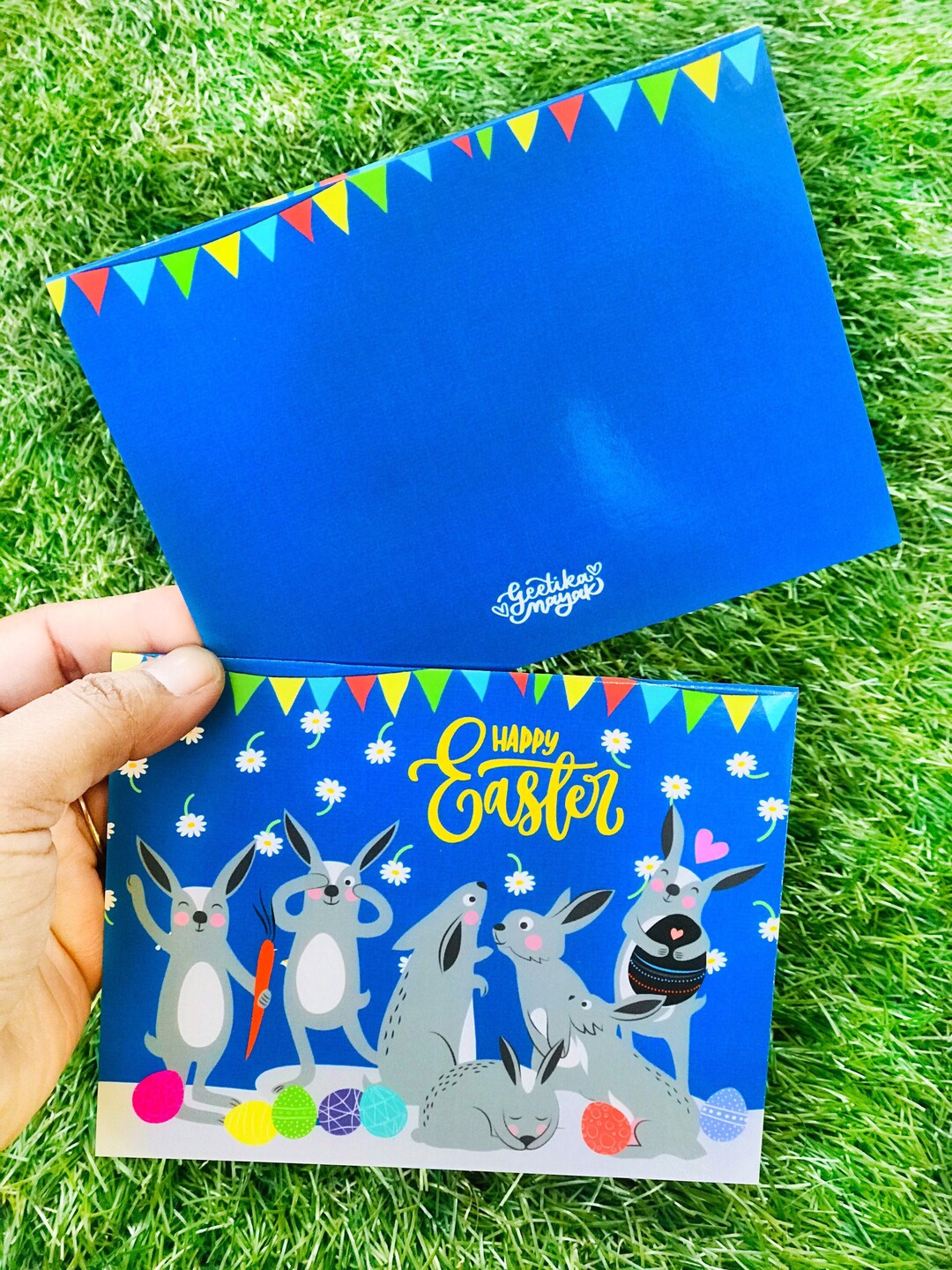 Happy Easter Note Card With Envelope - Etsy