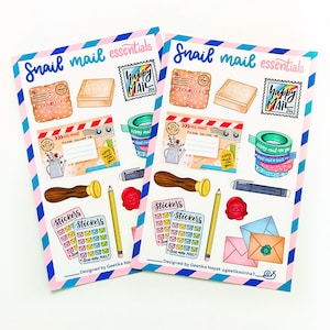 Hoja de pegatinas de Snail Mail Essentials