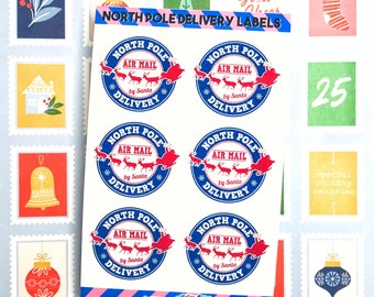 North Pole Delivery Sticker Sheet