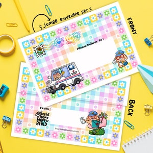 Juego de sobres Joy The Mailman / Juego de 5 sobres Jumbo Snail Mail