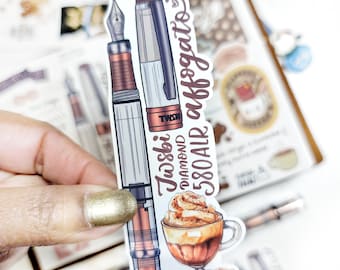 Fountain Pen Sticker (Affogato Pen)