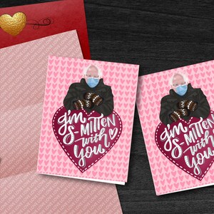 Smitten avec VOUS | Carte de note pliée avec l’enveloppe rouge