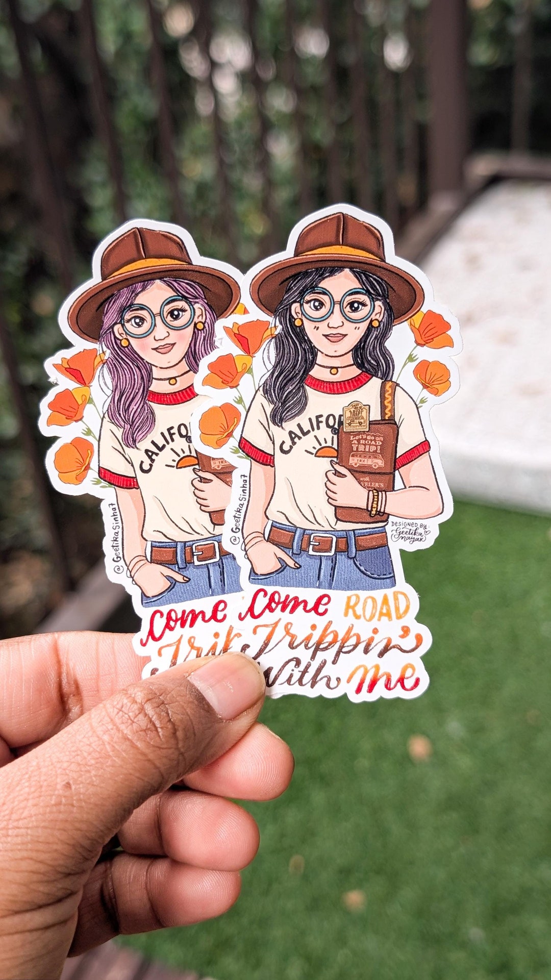 Road Trip Cali Girl GLOSSY Sticker Single - Etsy