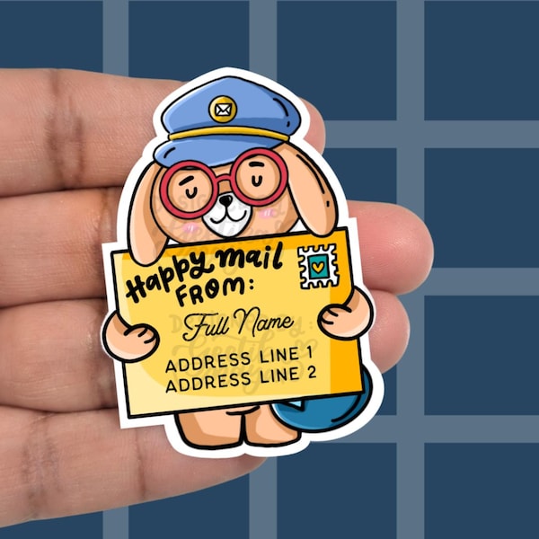 Joy The Mailman Adressaufkleber