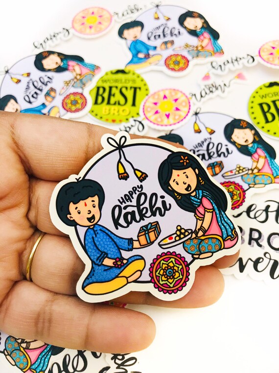 Happy Rakhi Sticker Pack Happy Raksha Bandhan Indian - Etsy Sweden Happy Rakhi Sticker Pack Happy Raksha Bandhan Indian - Etsy Sweden