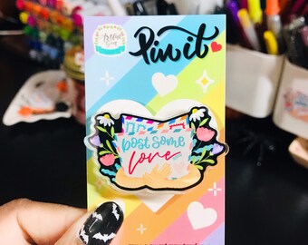 Post Some Love Today Pin | Acrylic Pin | Lapel Pin