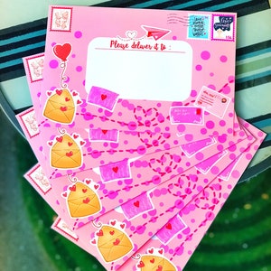 Juego de sobres Love Letters / Juego de 5 sobres Jumbo Snail Mail / Sobres InCoWriMo