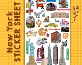 New York Sticker Sheet | Glossy Finish