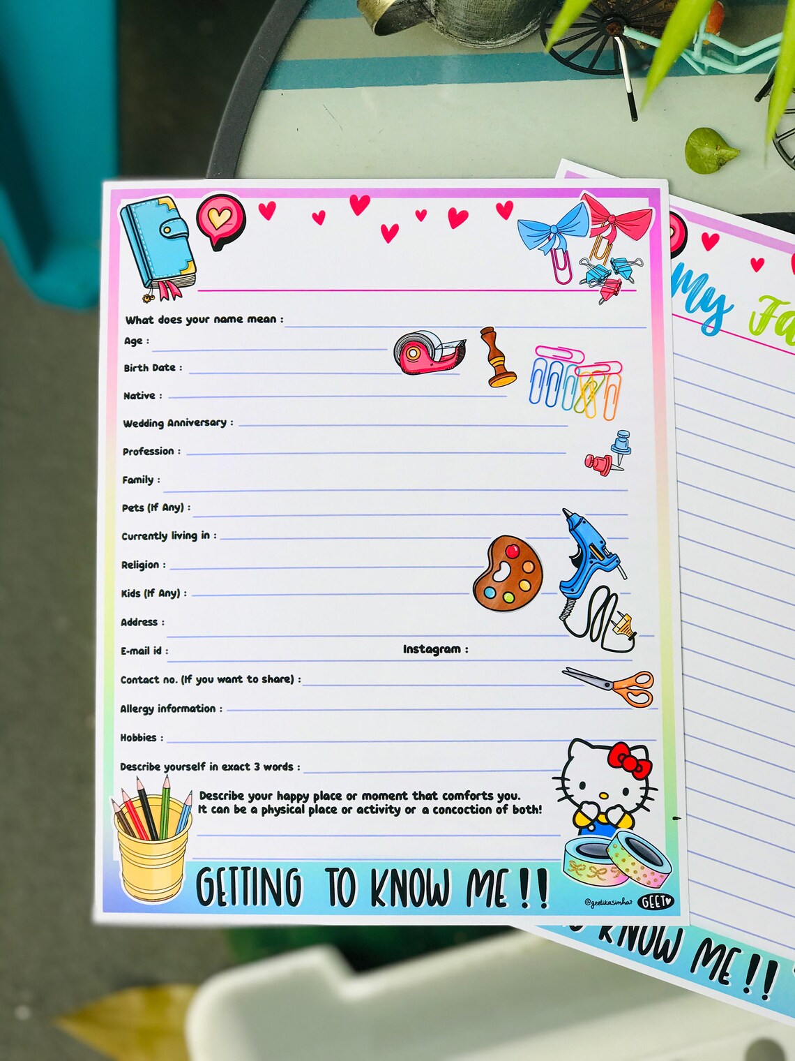 Pen pal Printable Pen Friends Pen Pal Tracker Printable | Etsy