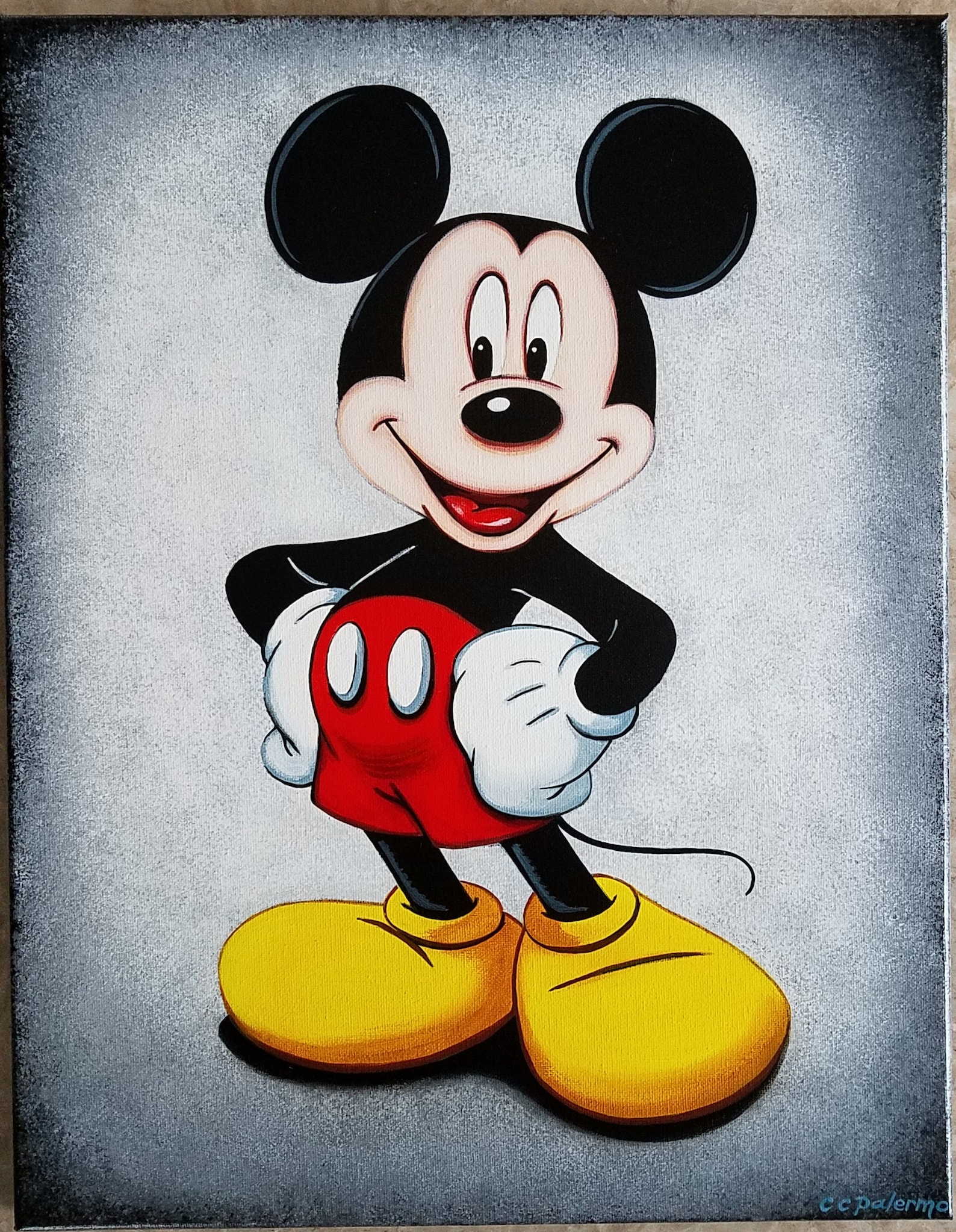 Mickey Mouse Acrylic Painting Hand Painted Canvas Art Decor Etsy Canada