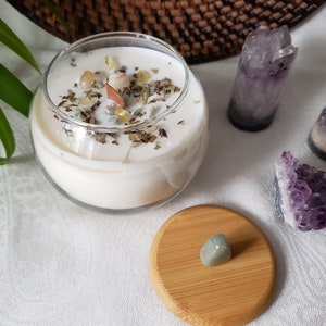 Abundance Intention Candle, Crystal Candle, Abundance Blessing, Money Candle, Money Spell
