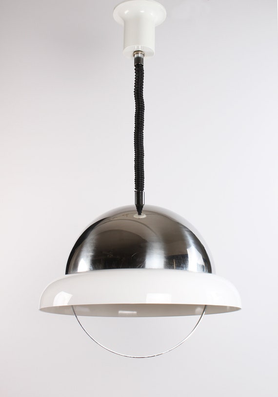mid century pull down light