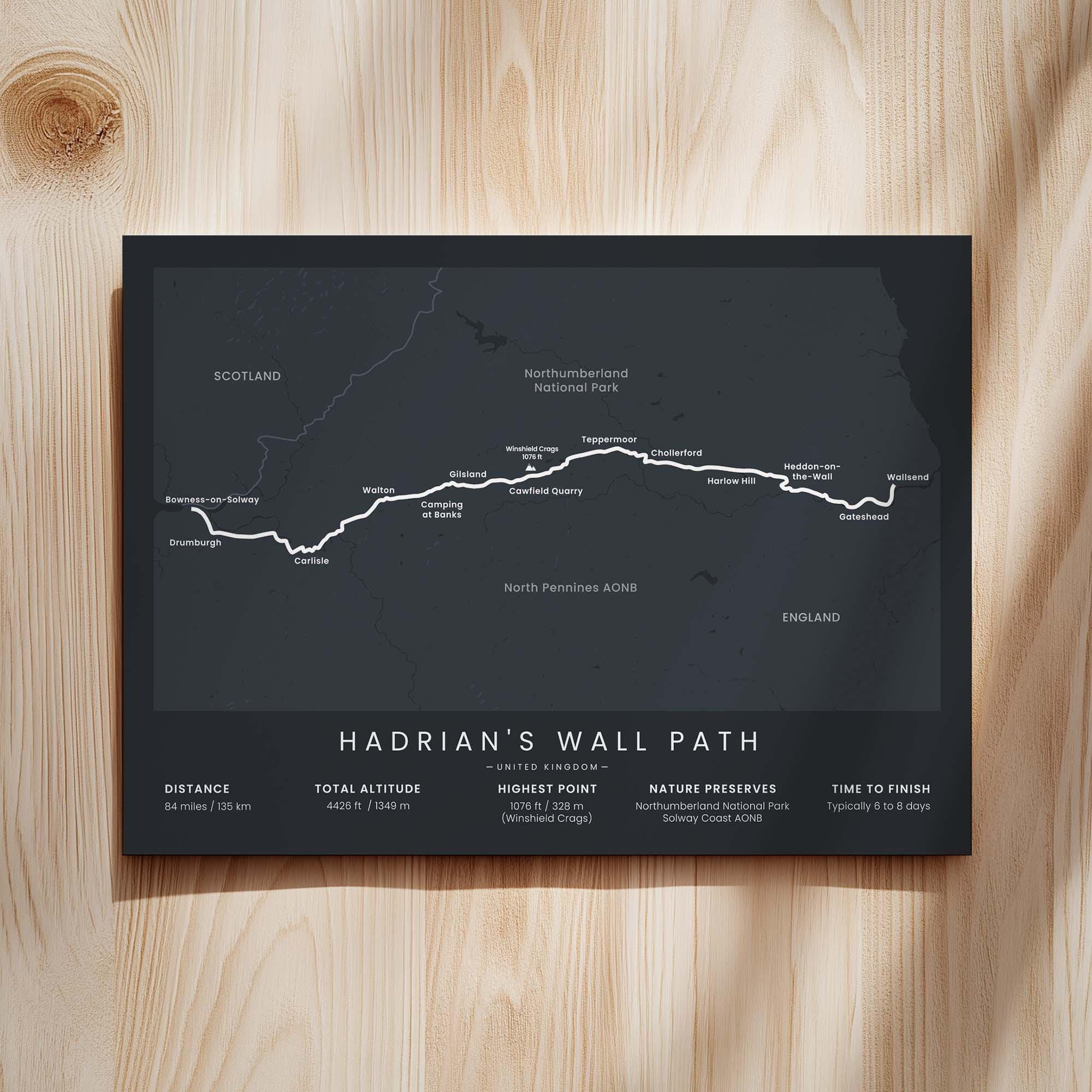 Hadrian's Wall Path Print | Hadrian's Wall Path National Trail Map ...